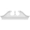 Ekena Millwork Rams Head Architectural Grade PVC Combination Pediment, 56"W x 20-7/8"H x 2-3/4"P PEDPC056X210RHP00 - alternate 2